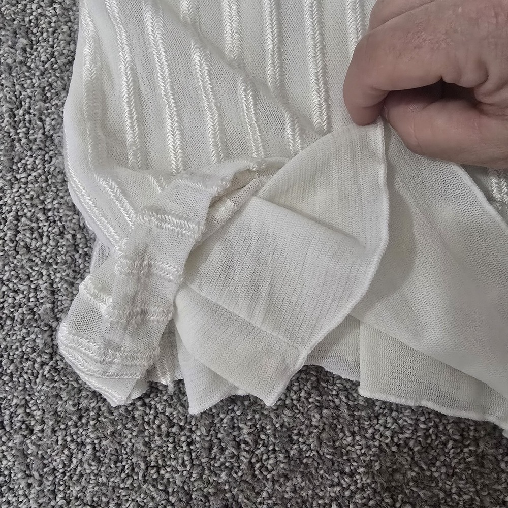 Vintage 90's Bebe White Pin Stripe Lace Trim‎ Cami V-Neck Tank Top - Picture 2 of 8